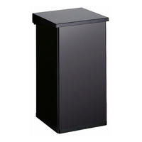 MÜLLEIMER Eckig Haiti Mit Softclose Hebedeckel 55 Liter Schwarz - Schwarz, Metall (30/60/30cm) - PROREGAL
