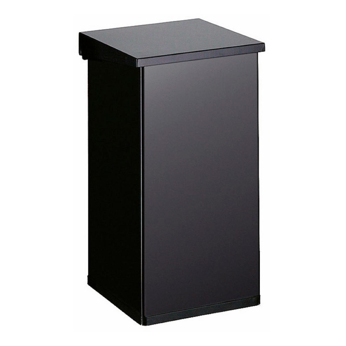 MÜLLEIMER Eckig Haiti Mit Softclose Hebedeckel 55 Liter Schwarz - Schwarz, Metall (30/60/30cm) - PROREGAL