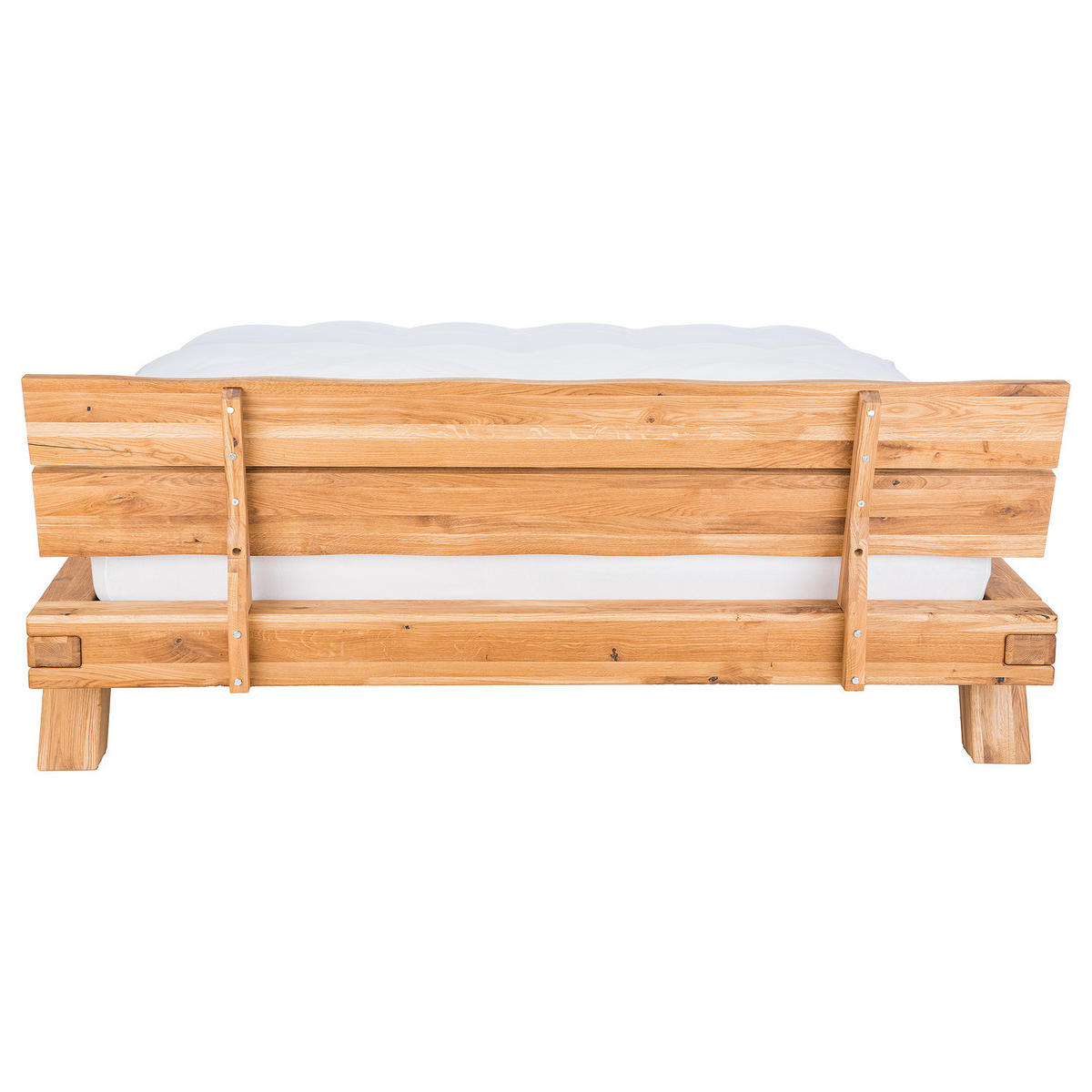 MASSIVHOLZBETT - Eichefarben, Holz (180/200cm) - home24