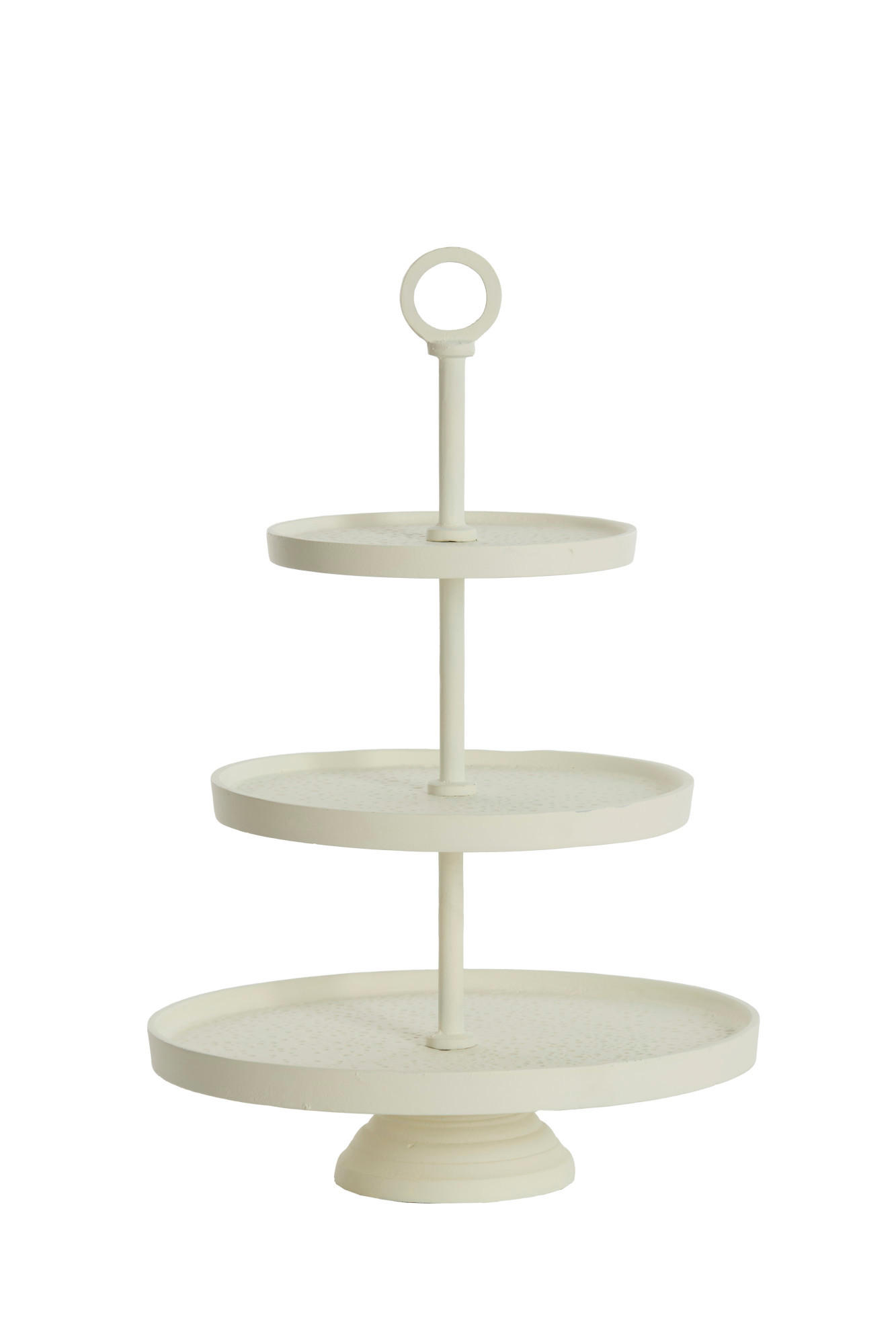 ETAGERE Lutek Weiß Ø32/48 cm - Weiß, Metall (32/48cm) - Light & Living