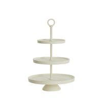 ETAGERE Lutek Weiß Ø32/48 cm - Weiß, Metall (32/48cm) - Light & Living