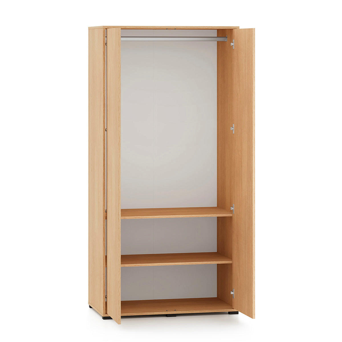 KLEIDERSCHRANK 2 Türen Nila Holz - Braun, Holzwerkstoff (92/190/52cm) - Petits-meubles