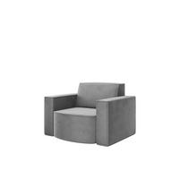 SESSEL Palma Opera Velvet - Grau, Holzwerkstoff/Textil (98/74/89cm) - Fun Möbel