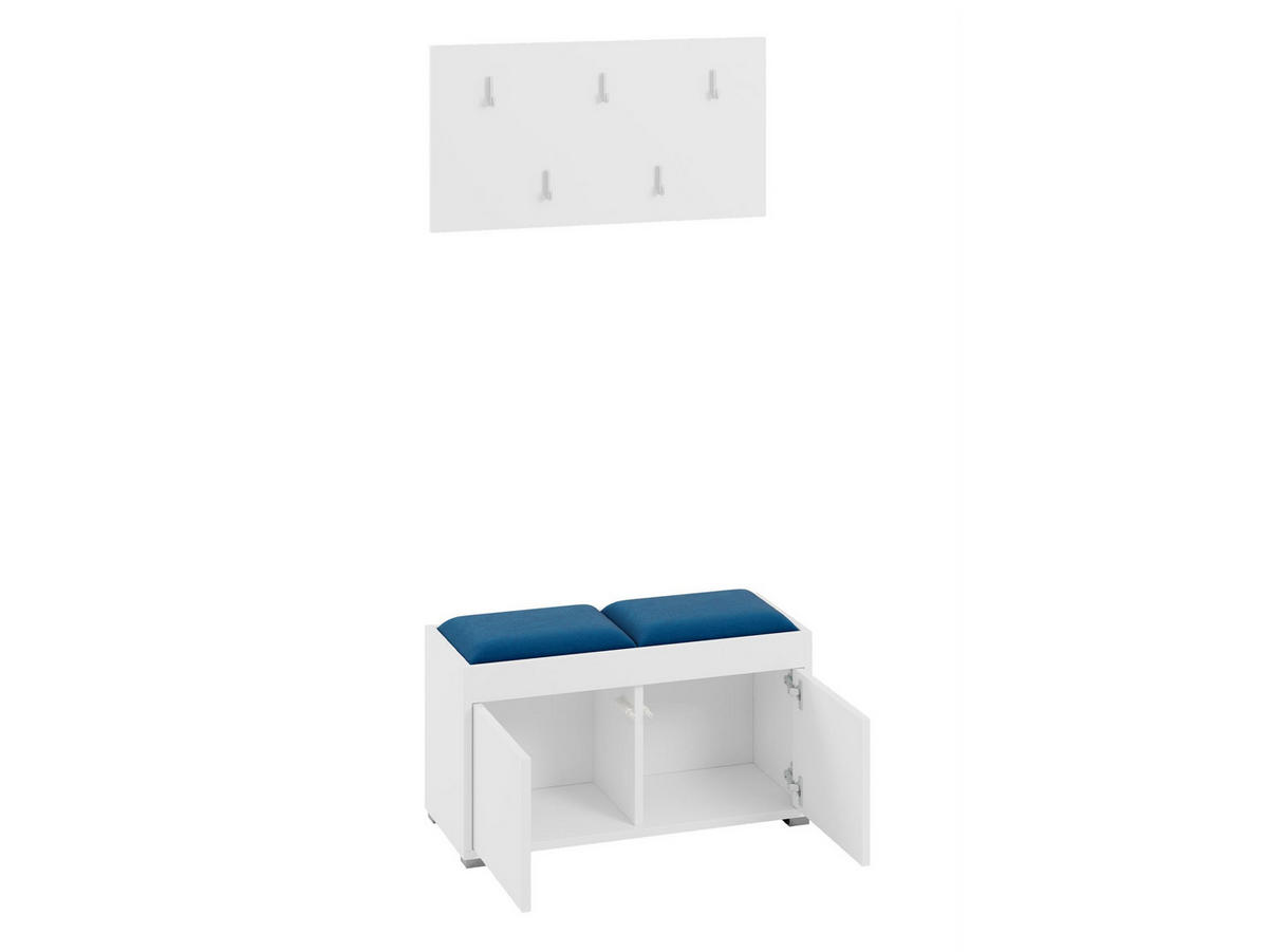 GARDEROBEN-SET Gesita V - Silberfarben/Schwarz, Holzwerkstoff/Kunststoff (100/178/59cm) - MIRJAN24