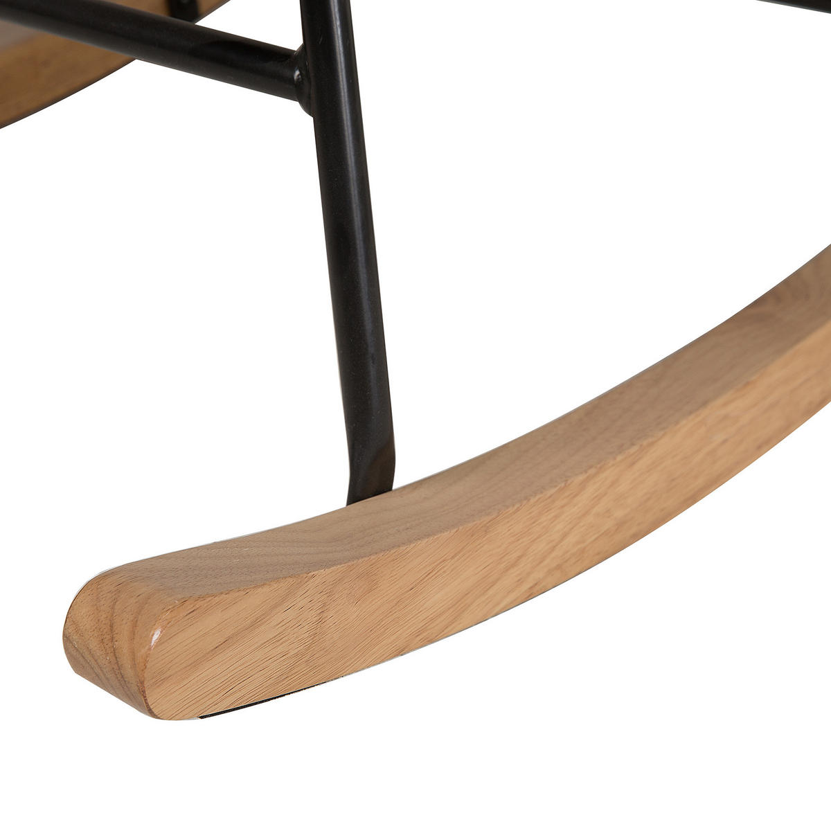 SCHAUKELSESSEL Samtstoff Grau Oxie - Grau, Holz/Textil (74/90/91cm) - Beliani