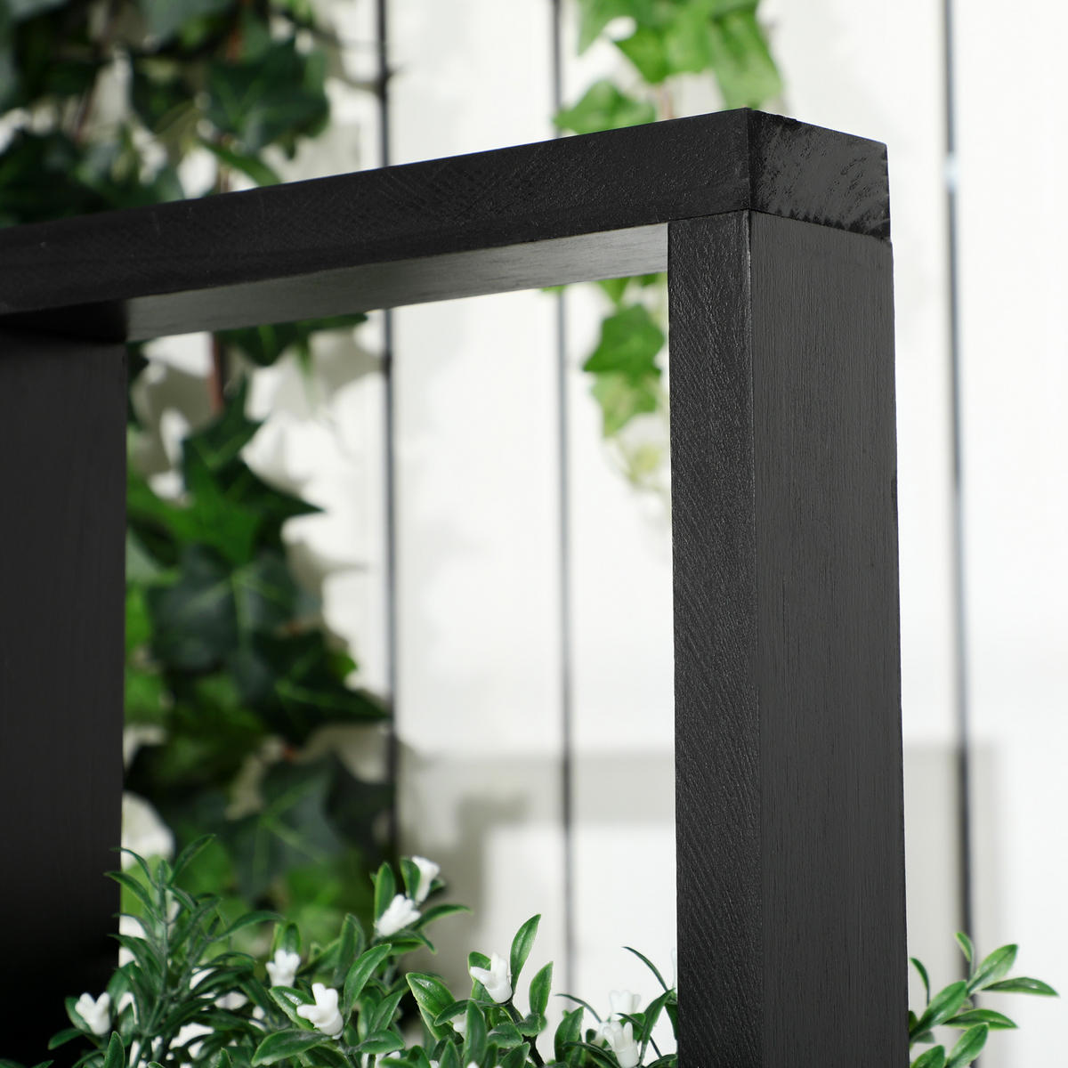 BLUMENKASTEN, Tannenholz, Schwarz - Schwarz, Holz (45/170/90cm) - Outsunny