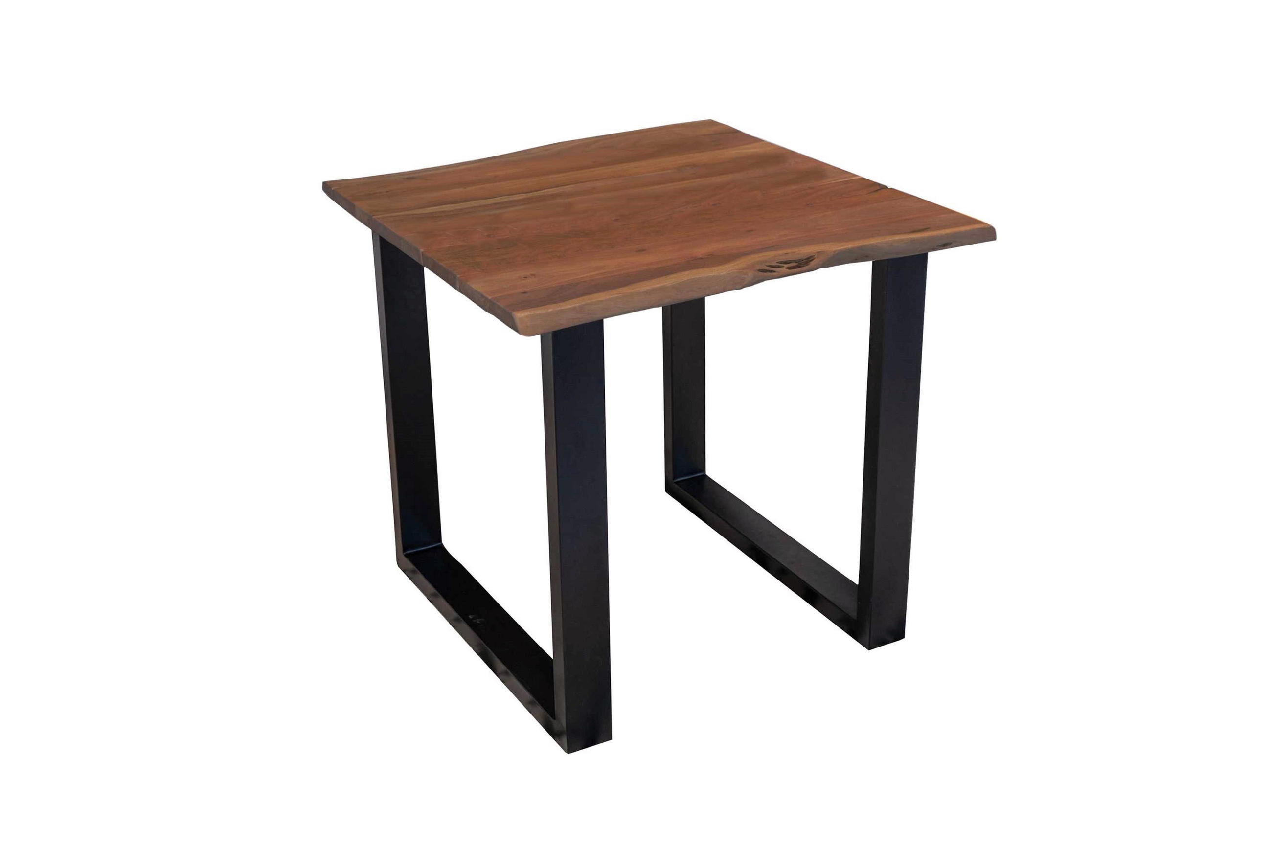 ESSTISCH MAX - Nussbaumfarben/Schwarz, Holz/Metall (80/80/77cm) - SAM