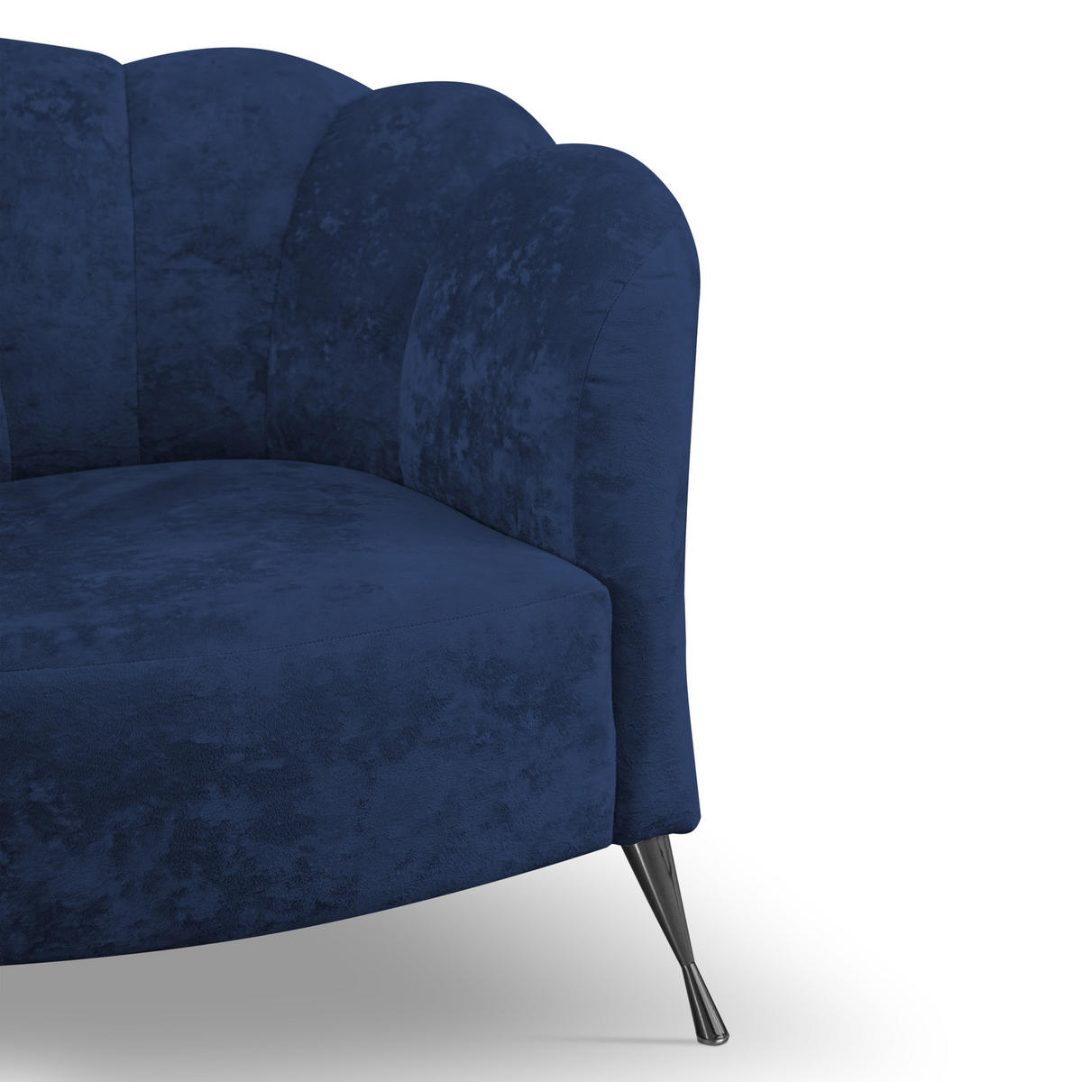 POLSTERSESSEL Adria mit Metallfüßen - Schwarz/Dunkelblau, Holzwerkstoff/Textil (87/78/83cm) - Ravio