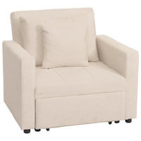 SCHLAFSESSEL Cremeweiß - Weiß, Textil (100/86/88cm) - MCW