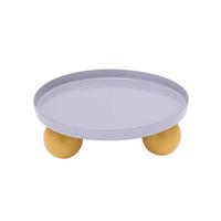 SERVIERTABLETT Double Funky Lila 20/20/7 cm - Lila, Metall (20/7/20cm) - Present Time