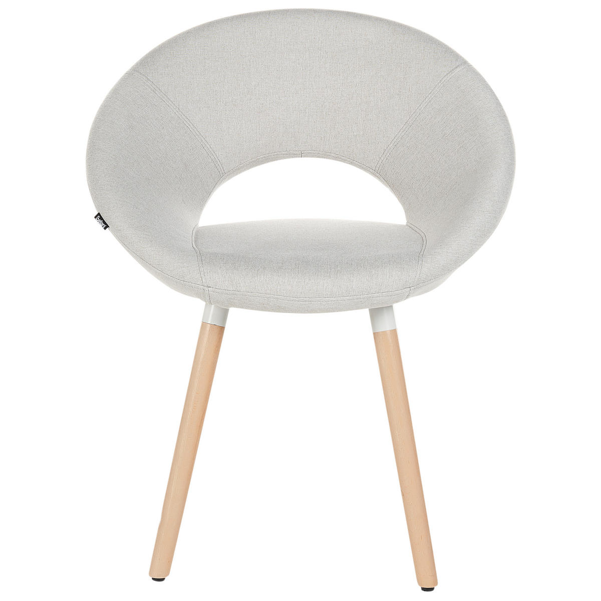 JÍDELNÍ ŽIDLE sada 2 ks čalounění Šedá Roslyn - šedá, dřevo/textil (66/80/45cm) - Beliani