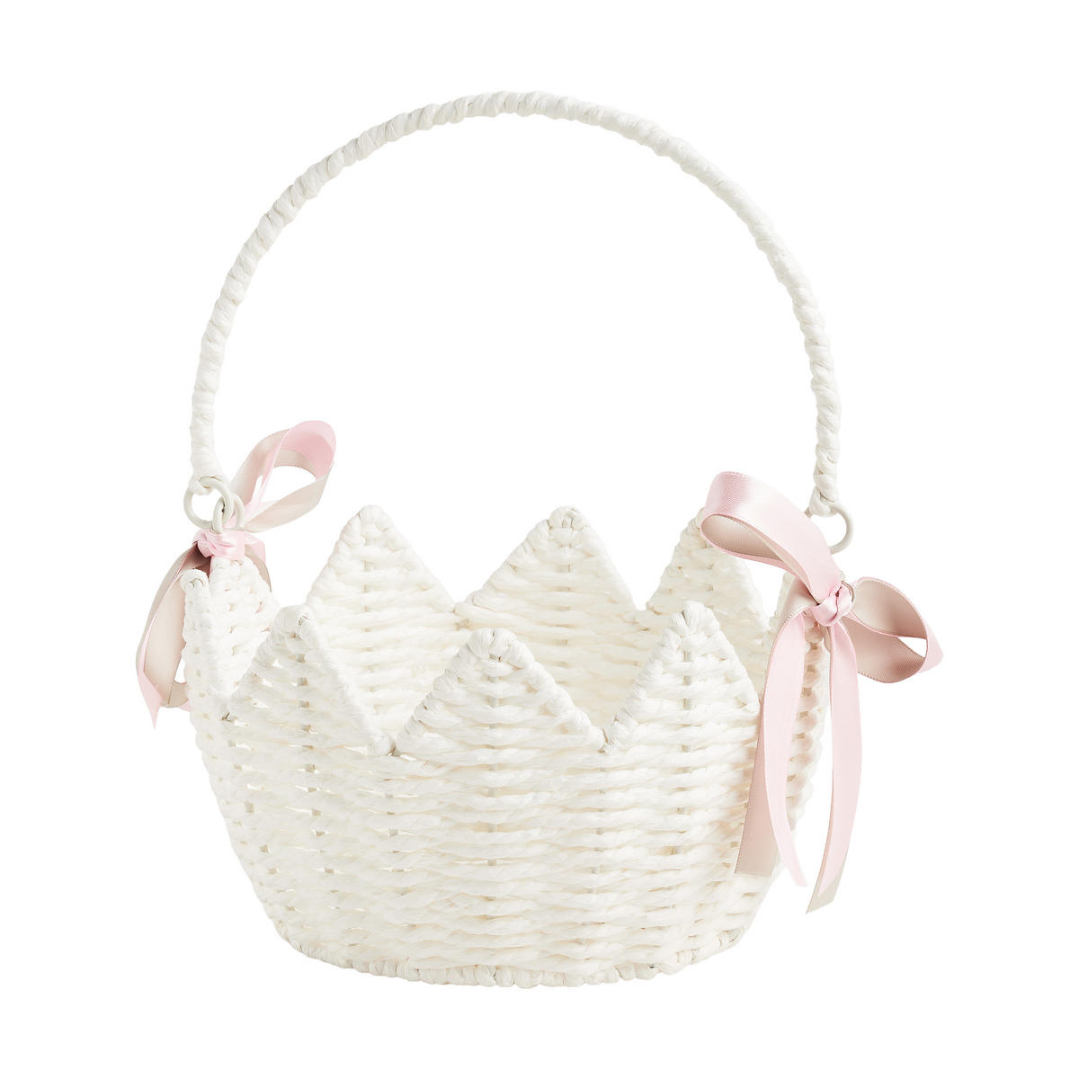 KORB MIT HENKEL Shella - Weiß, Metall (22/28/22cm) - home&you