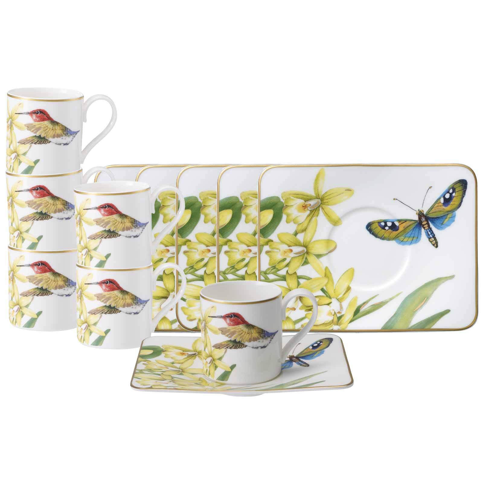 ESPRESSOTASSEN MIT UNTERTASSEN Amazonia bunt 60 ml 12er Set - Multicolor, Keramik (1/1/1cm) - Villeroy & Boch