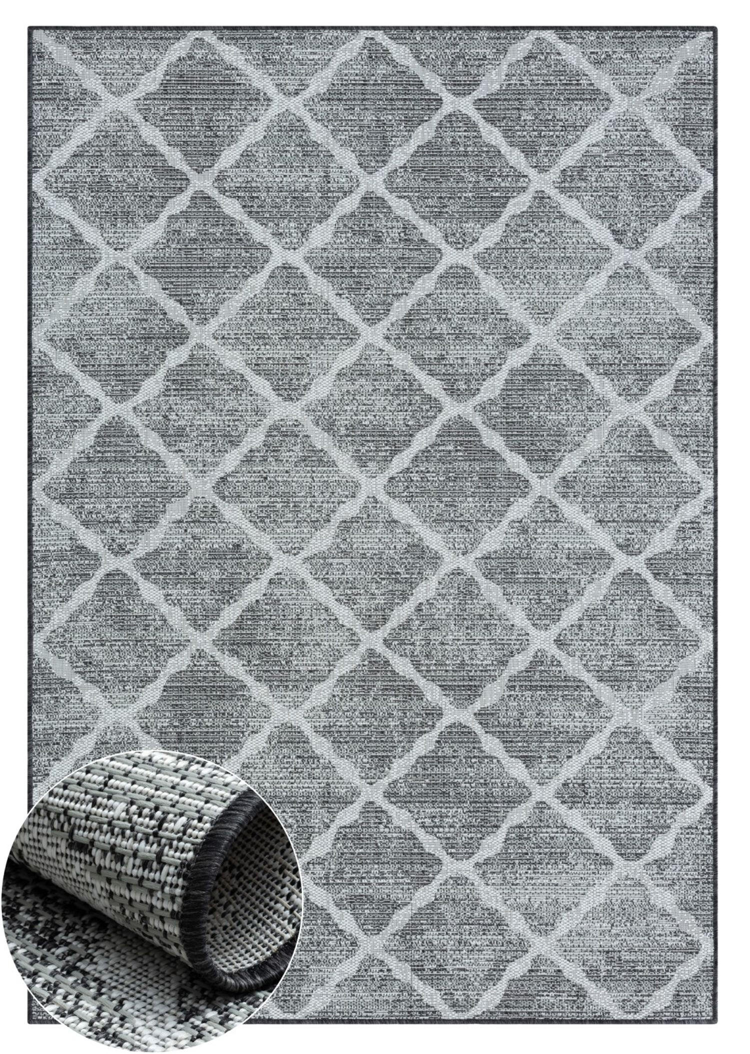 OUTDOORTEPPICH Bonnie Anthrazit,Hellgrau,Sandfarben 200/300 cm - Anthrazit, Textil (200/300cm) - My-Rug