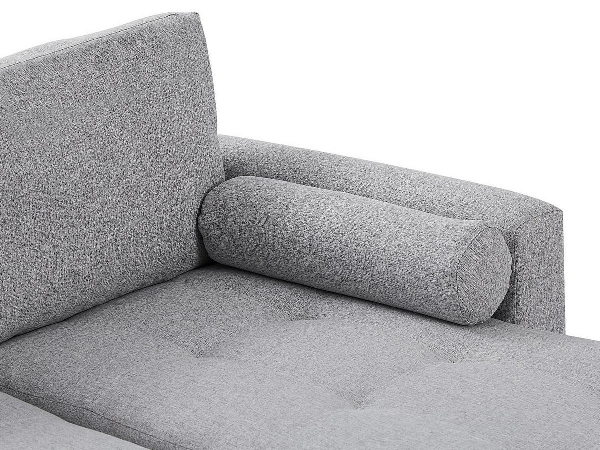 ECKSOFA mit Schlaffunktion & Bettkasten – Stoff – Hellgrau – KORI - Hellgrau, Textil (225/146cm) - Vente-Unique
