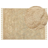 KURZFLOR-TEPPICH Sanliurfa 200/140 cm - Beige, Textil (140/200cm) - Beliani