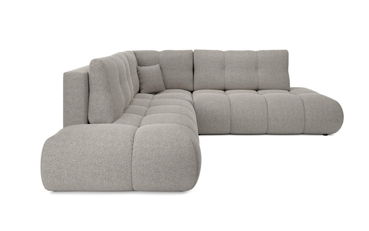 ECKSOFA DUCA II R-S Grau Jersey mit Schlaffunktion - Grau, Holz (266.5/266.5cm) - MASSENO
