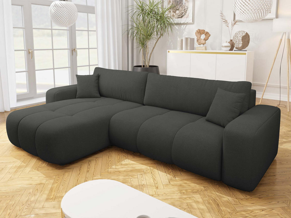 ECKSOFA Furyn Maxi - Schwarz, Holz/Kunststoff (274/145cm) - MIRJAN24