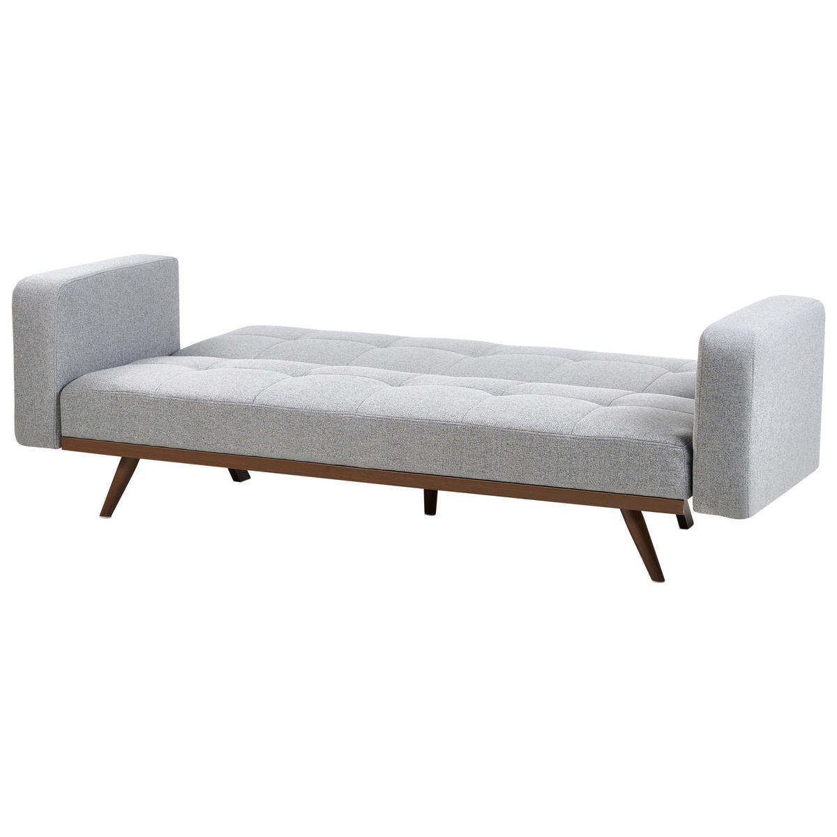 SCHLAFSOFA 3-Sitzer Grau Hjulby - Grau, Textil (220/90/82cm) - Beliani