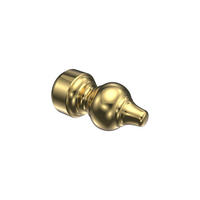 ENDSTÜCKE FÜR GARDINENSTANGEN 28 mm Ø, Rondo Messing-farbig, Packung 2 Stück - Messingfarben, Kunststoff (8.8/4.3/4.3cm) - INTERDECO