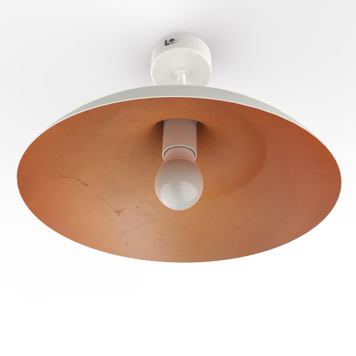 DECKENLEUCHTE Parigina - Kupferfarben, Metall (30/30/20cm) - Lumicom
