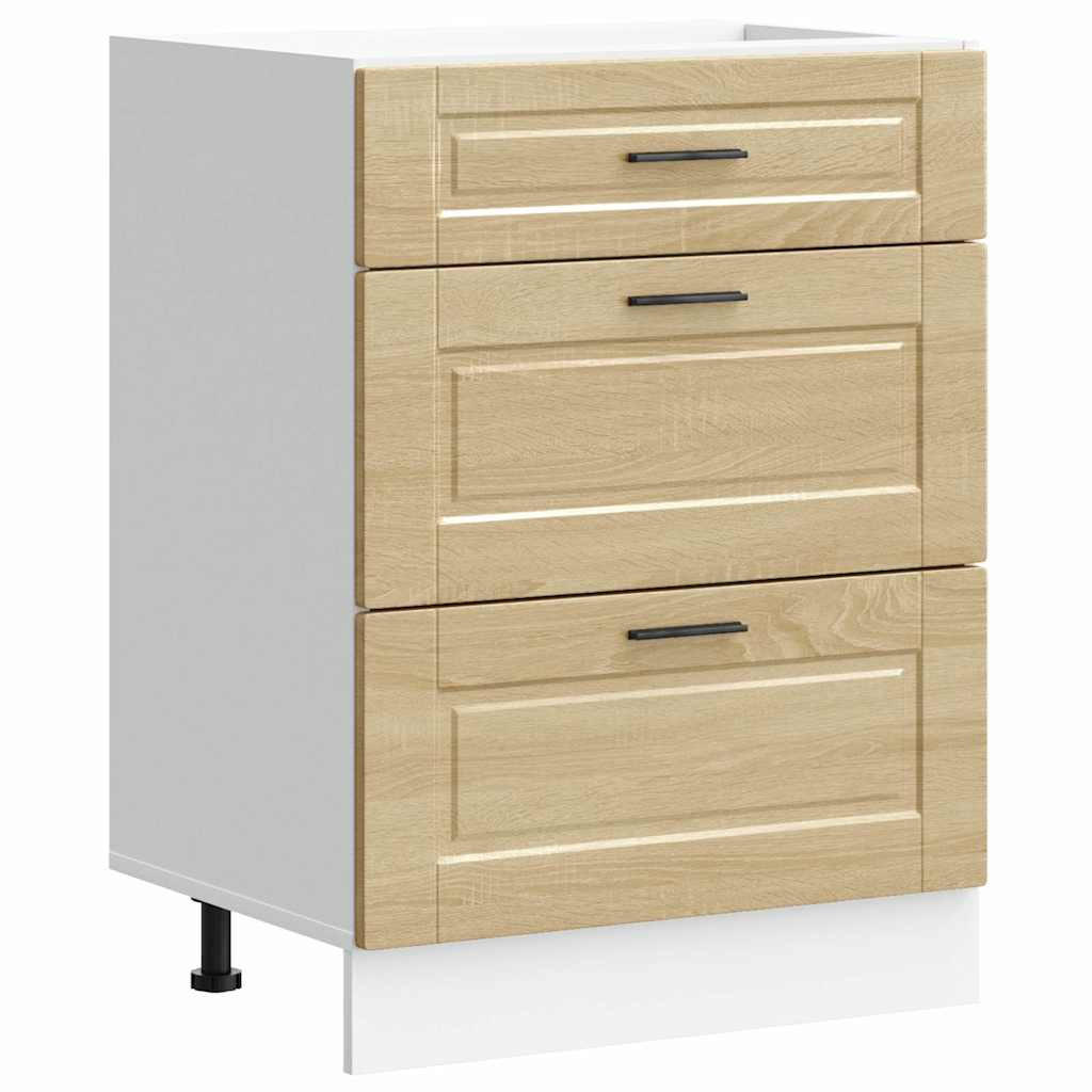Deluke Küchenunterschrank Sonoma Eiche 60x81.5x46 cm