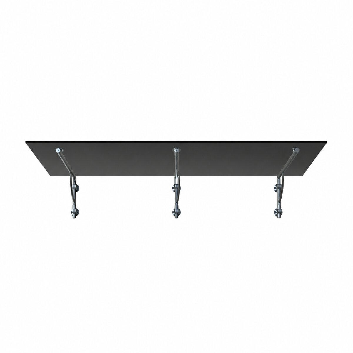 GLASVORDACH 250x90 cm Sicherheitsglas Edelstahl Grauglas LB-Silber - Grau, Glas (250/1.31/90cm) -  Glaswerk Westfalen