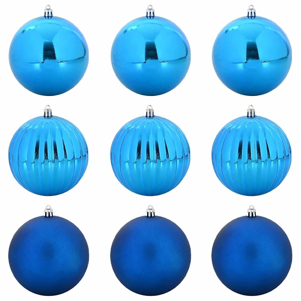 WEIHNACHTSKUGELSET XL 9 -teilig 15/15/15 cm Blau Kunststoff - Blau, Kunststoff (15/15/15cm) - vidaXL