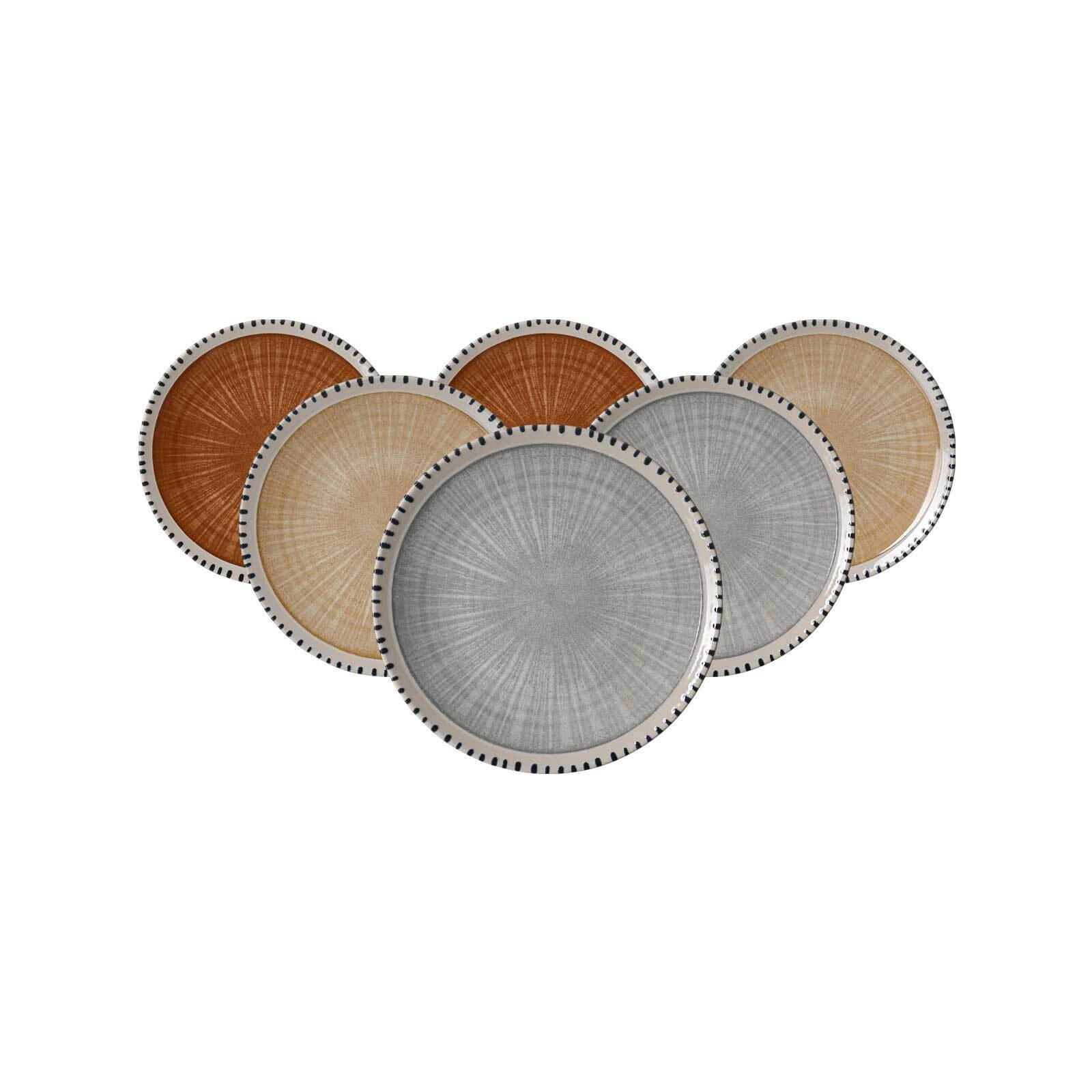 DESSERTTELLER Natura Mix ø 20,5 cm 6er Set - Multicolor, Keramik (20.5cm) - Ritzenhoff Breker