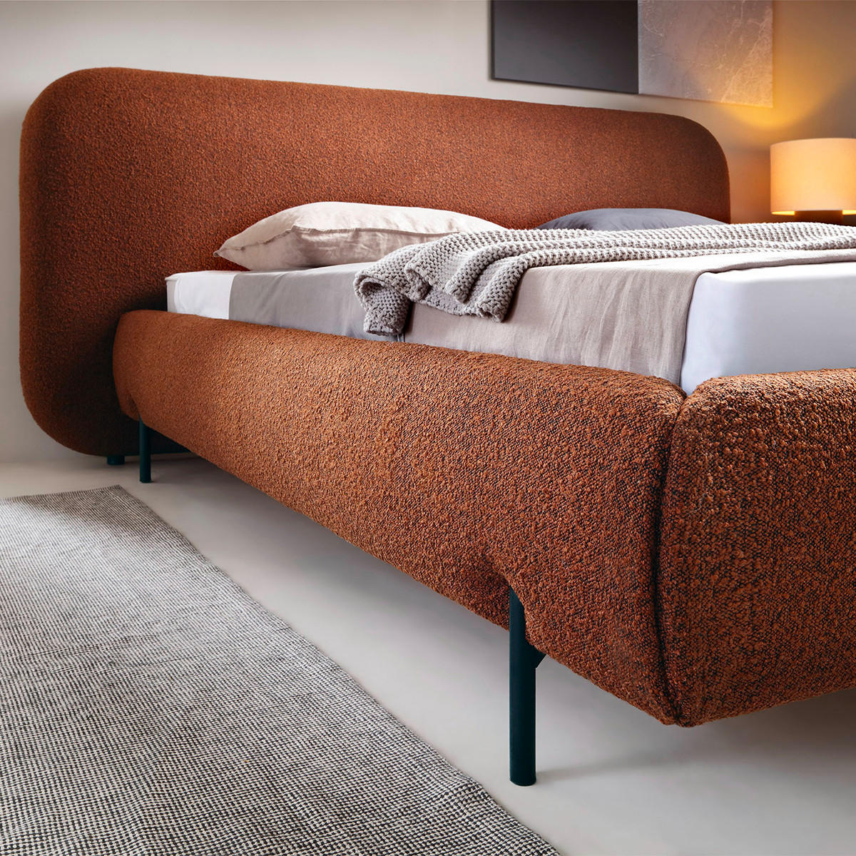 BETT 180/200 Tobias Ziegel - Orange, Holz (180/200cm) - Petits-meubles
