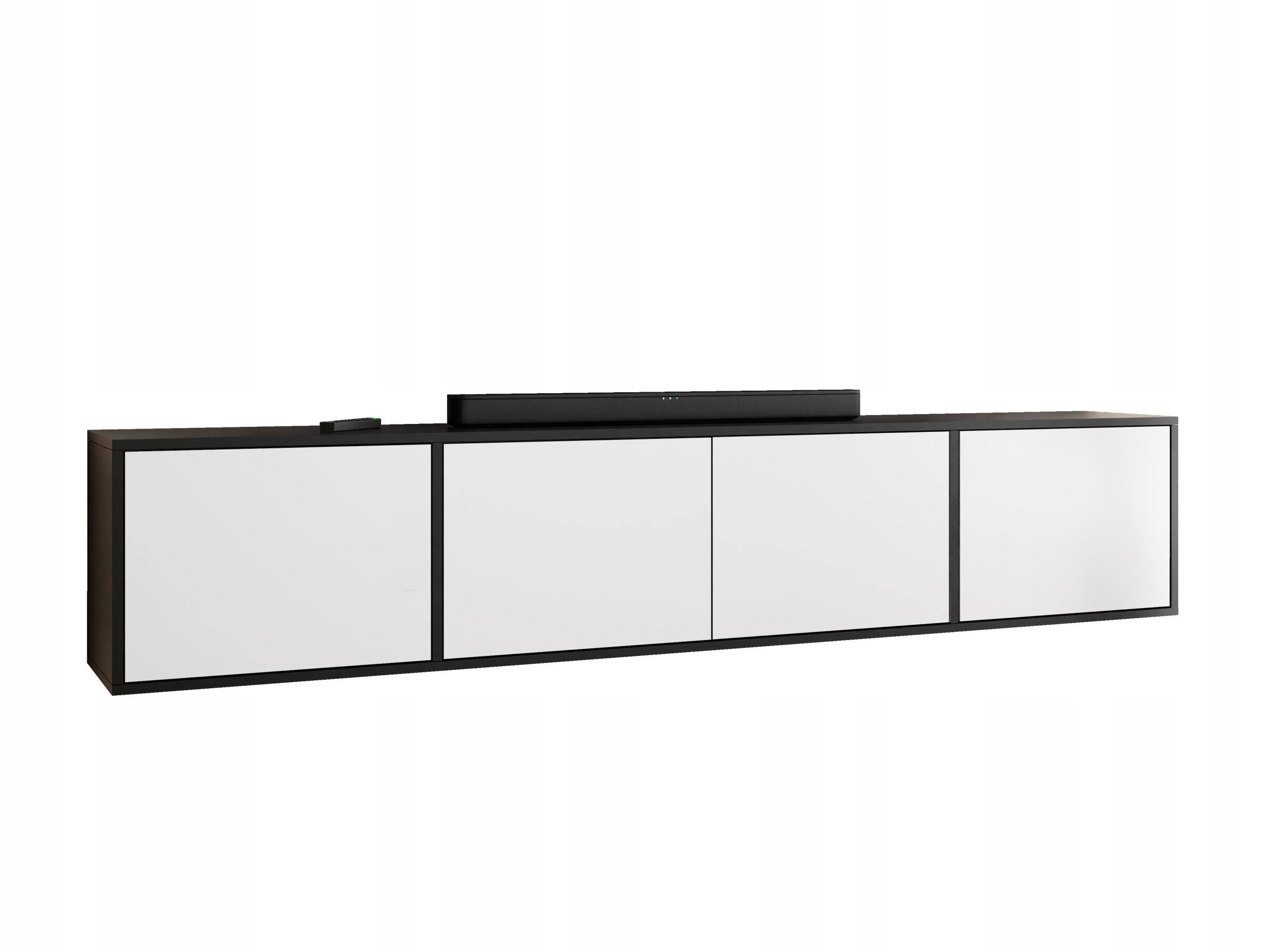 Kier Furniture TV STOLOK EDI 4 Čierna / Biela – 4-dverový