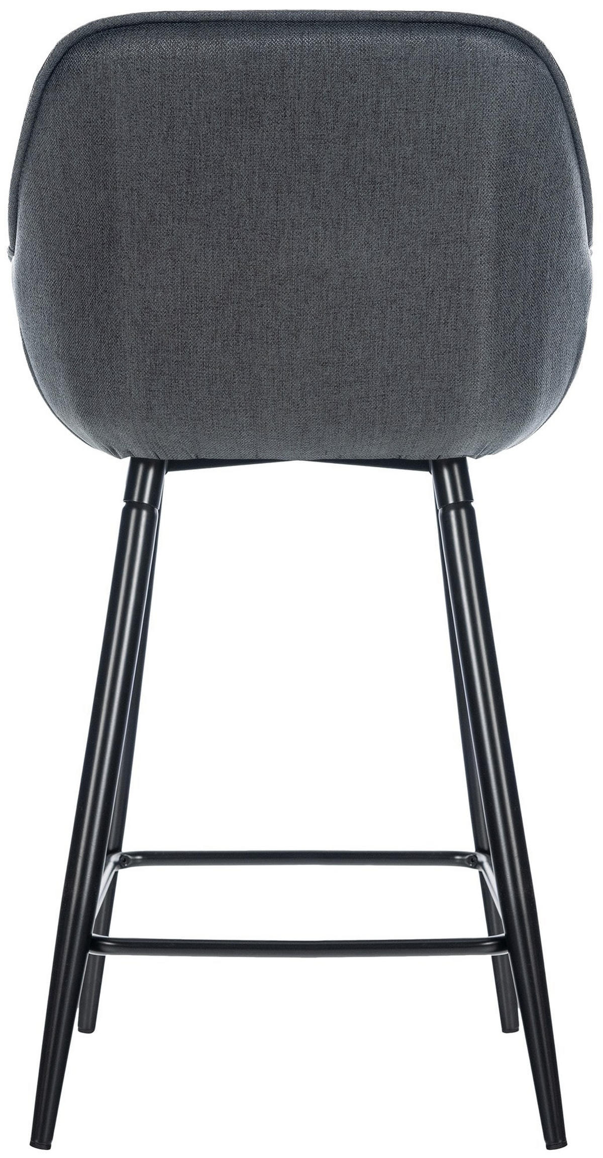 BARHOCKER 2er Set Stoff dunkelgrau - Dunkelgrau/Schwarz, Textil/Metall (54/93.5/57.5cm) - CLP
