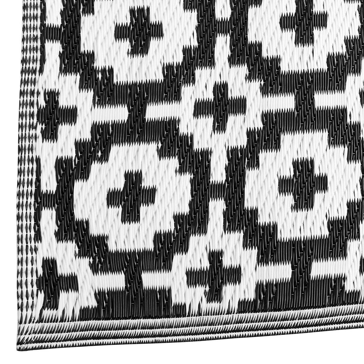 IN-/OUTDOORTEPPICH Colour Clash - Schwarz/Weiß, Kunststoff (118/180cm) - Butlers