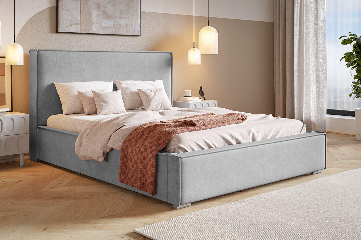 BETT Grau BEN 8 Mit Bettkasten 180x200 cm - Grau, Textil (180/200cm) - Sepro Meble