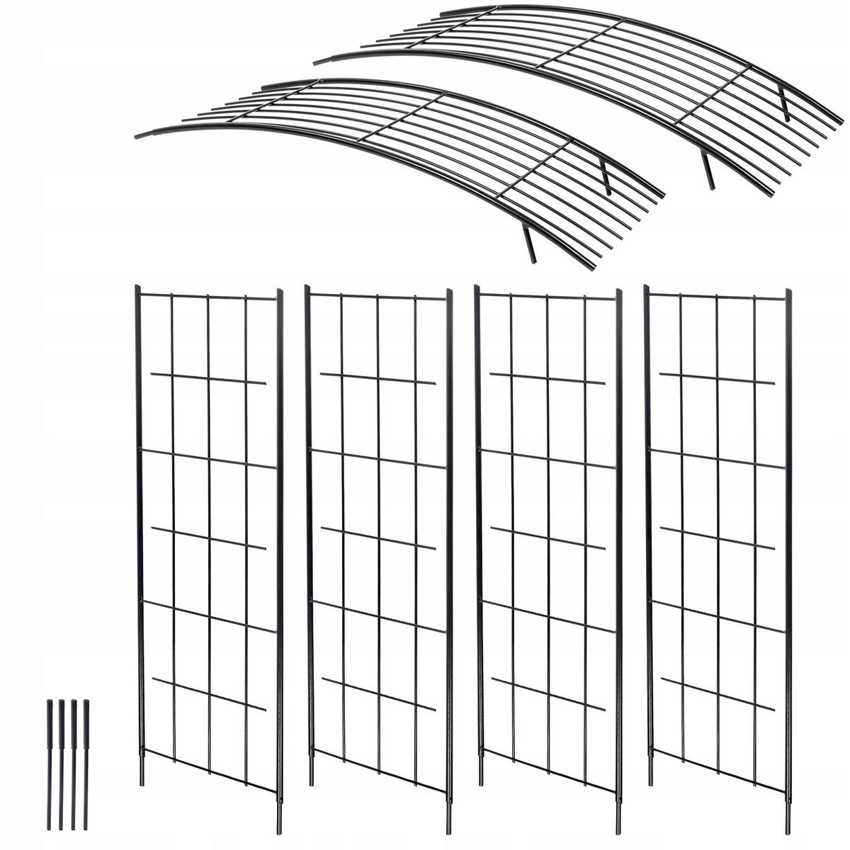 GARTENPERGOLA für Blumen, 275 cm, Schwarz - Schwarz, Metall (150/275cm) - KADAX