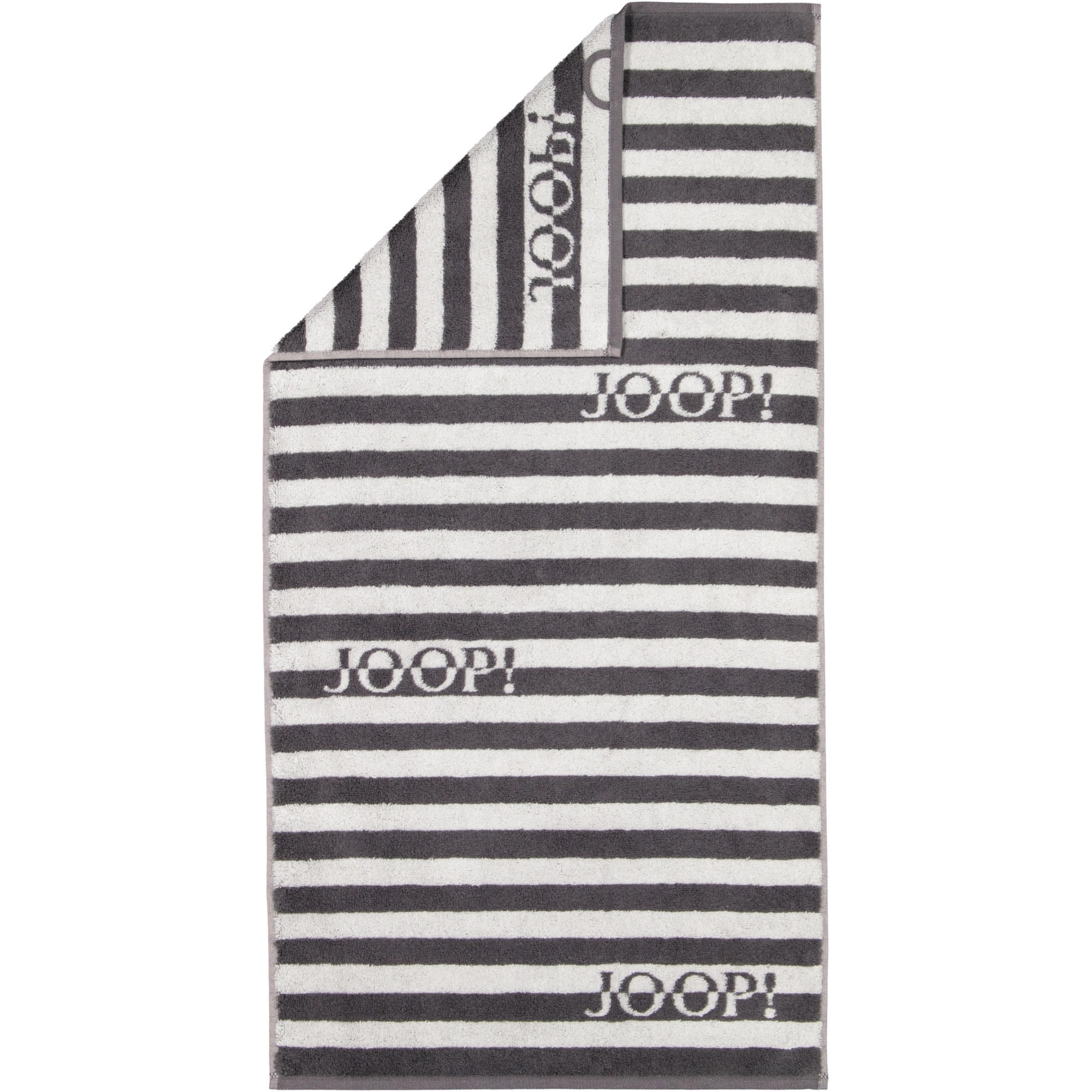 HANDTUCH SPLIT STRIPES 1713 STEIN - 77 - Grau, Textil (50/100cm) - Joop!