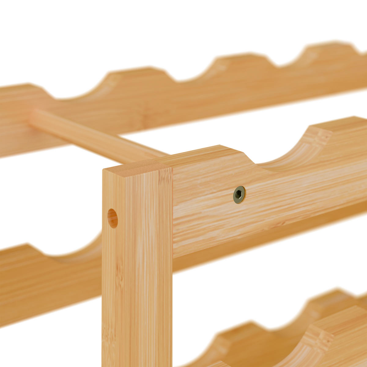 WEINREGAL - Hellbraun, Holz (56/28/24cm) - Relaxdays