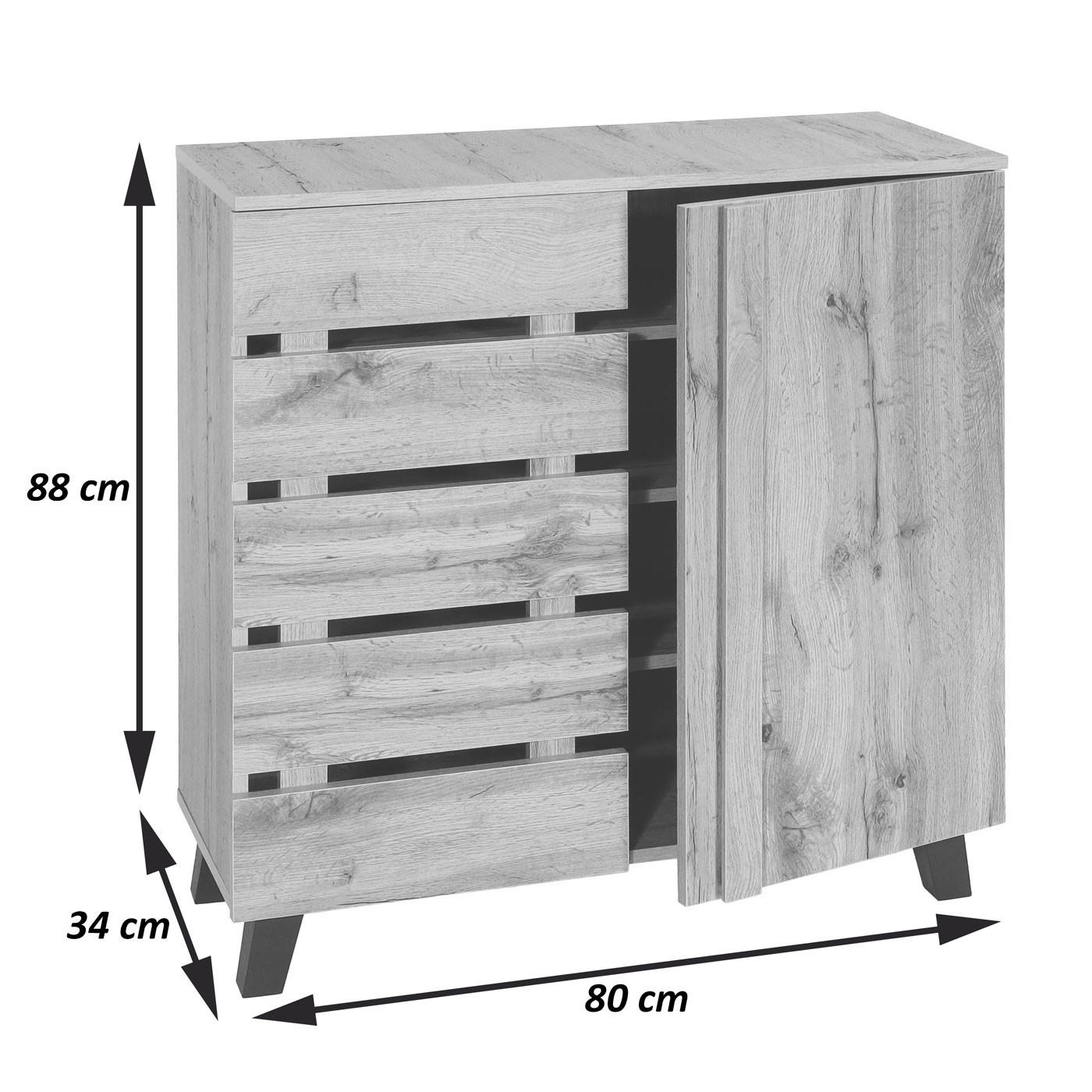 KOMMODE Braun - Braun, Holz (80/88/34cm) - MCW