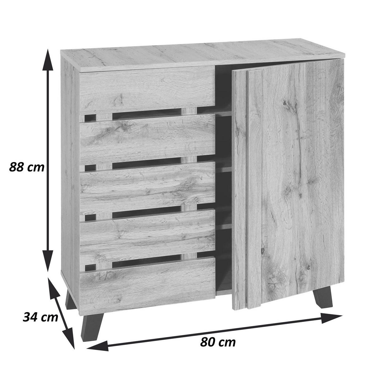 KOMMODE Braun - Braun, Holz (80/88/34cm) - MCW