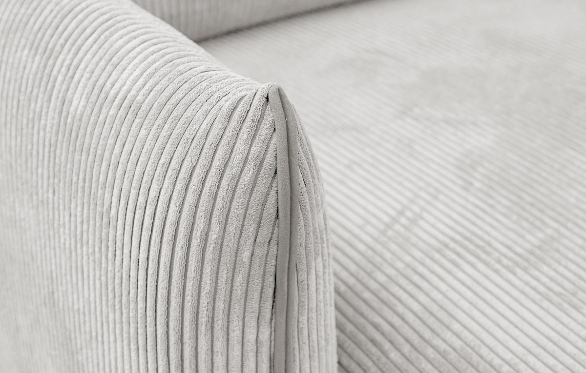ECKSOFA TAUER 3-Sitzer, weiß - Schwarz/Weiß, Holzwerkstoff/Kunststoff (173/206cm) - Courtois Laville
