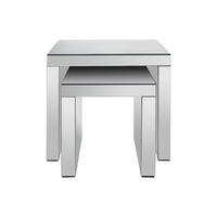 COUCHTISCH - 30 cm x 30 cm - glas - silberfarben Yervini - Silberfarben, Glas (30/30/50cm) - Vente-Unique