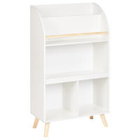 KNIHOVNA s 3 policemi 102 cm Bílá Liloet - bílá, kompozitní dřevo (60/102/30cm) - Beliani