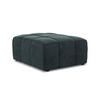 POUF Samt Stoff Blau - Petrol/Schwarz, Holzwerkstoff/Kunststoff (75/41/90cm) - Makamii