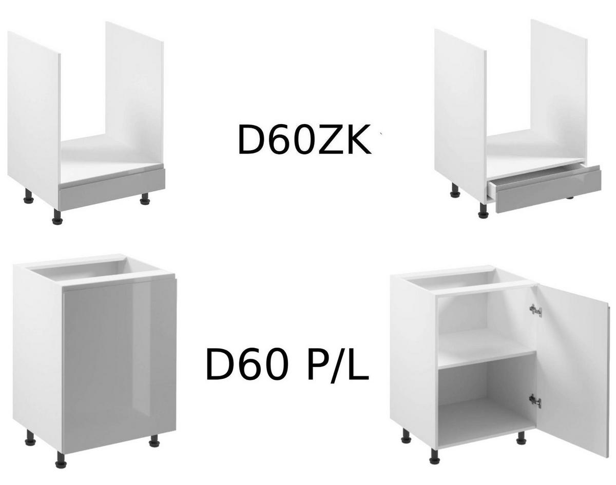KÜCHENINSEL 360 cm - Aspen KA22-M360 - Grau/Hochglanz - Grau, Holz/Holzwerkstoff (360/212/58cm)