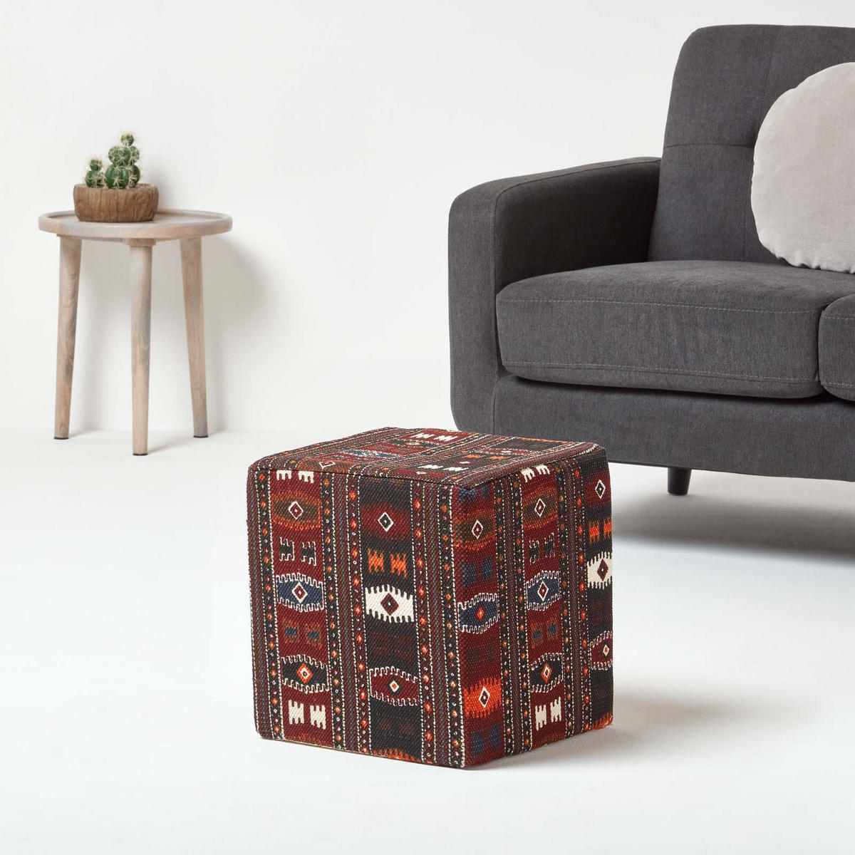 SITZWÜRFEL mit Kelim-Muster, 36/36/38 cm - Multicolor, Textil (36/38/36cm) - Homescapes