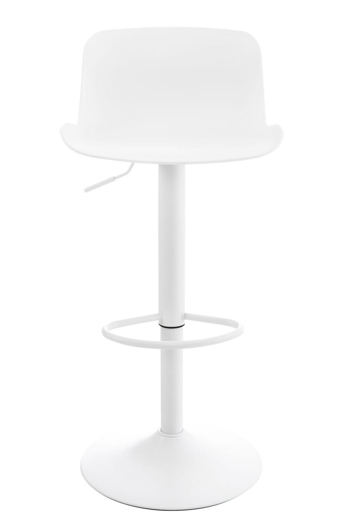 BARHOCKER Almeria, Gestell Metall, Kunststoff Weiß, 2ER Set - Weiß, Kunststoff/Textil (44/100/45cm) - TPFLiving