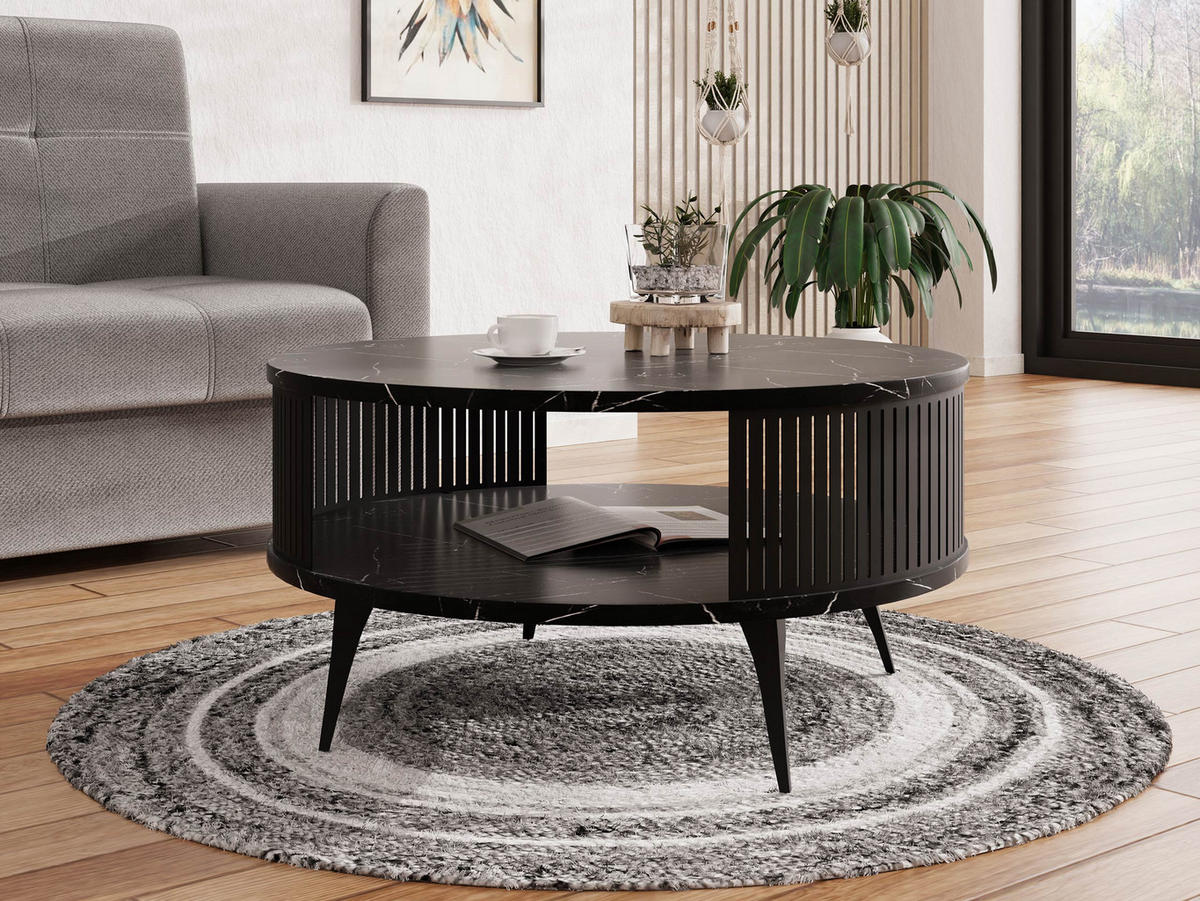 COUCHTISCH Roenni - Multicolor/Schwarz, Holzwerkstoff/Metall (75/75/30cm) - MIRJAN24