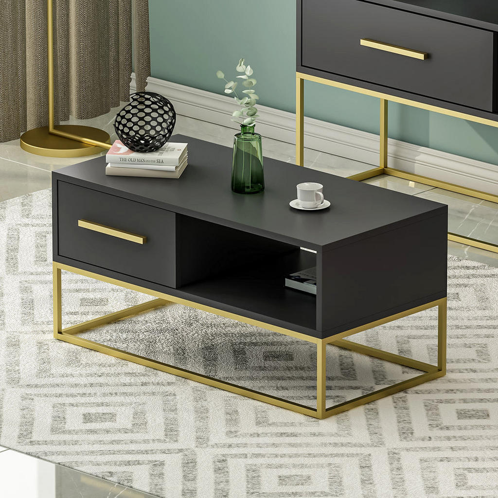 Thumbnail - moebel17 Couchtisch, Anthrazit, Metall, Rechteckig, 90x43.2x45 cm, Wohnzimmer, Wohnzimmertische, Couchtische
