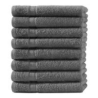 HANDTUCH 50x100 cm Frottier Handtücher im 8er Set aus 100% Baumwolle, Anthrazit 500g/m2 - Anthrazit, Textil (50/100cm) - Carpe Sonno