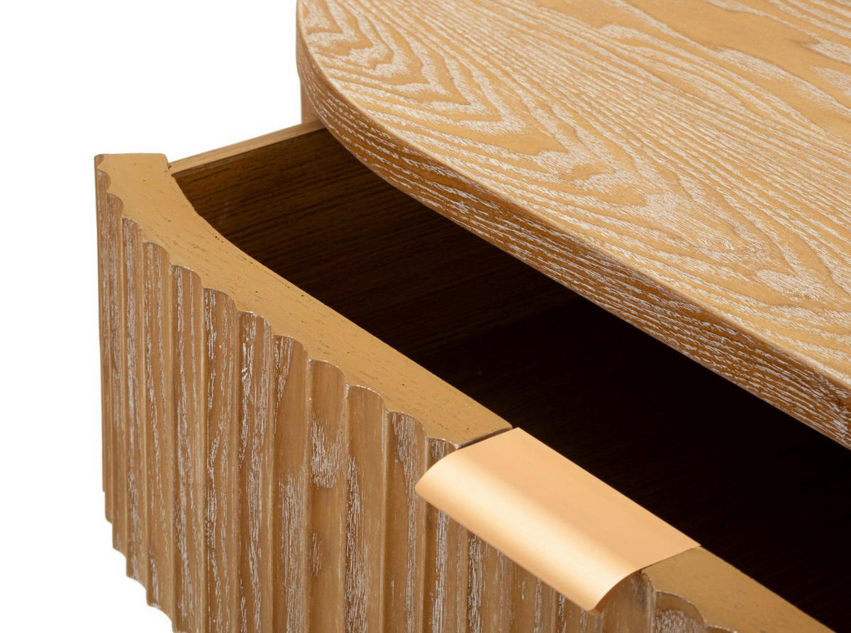 KOMMODE Gothenburg, braun, Tannenholz, MDF und Eisen, 81 x 46 x 82 cm - Braun, Holz/Holzwerkstoff (81/82/46cm) - Mauro Ferretti